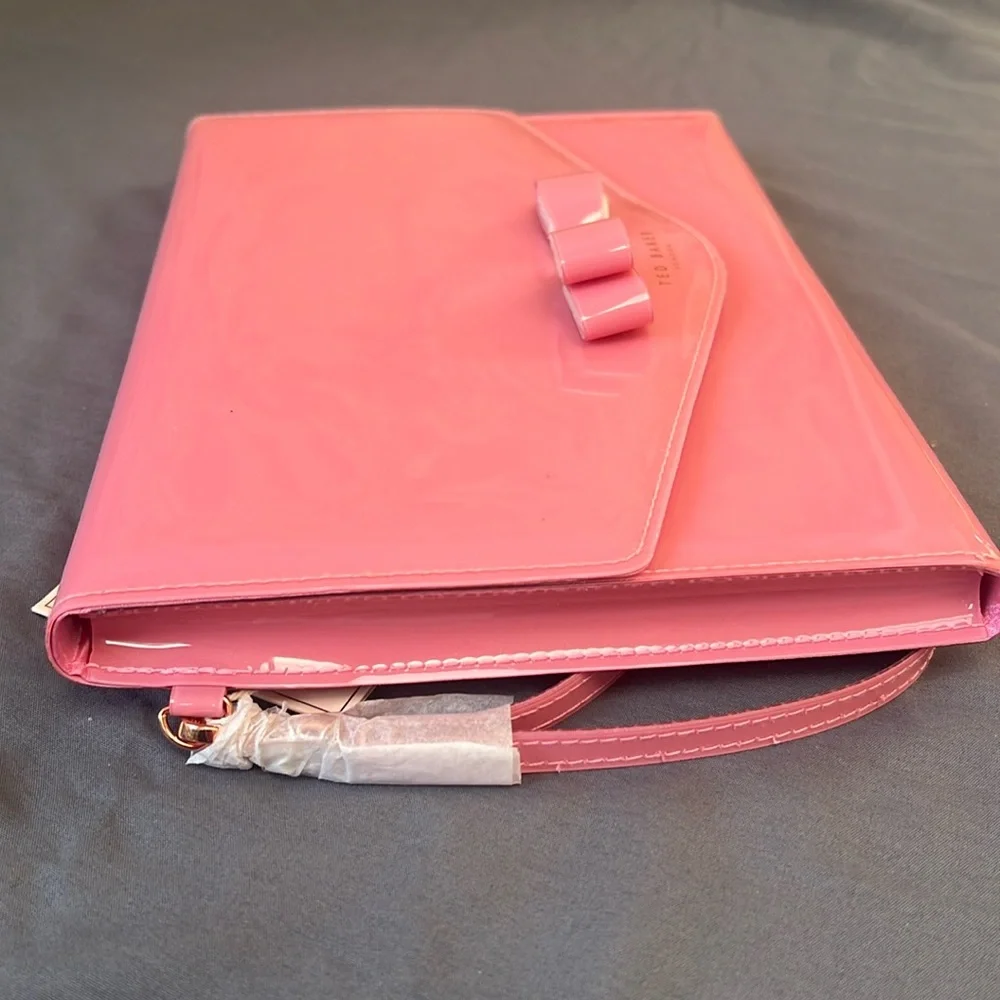 New ted baker krystan pink clutch bag